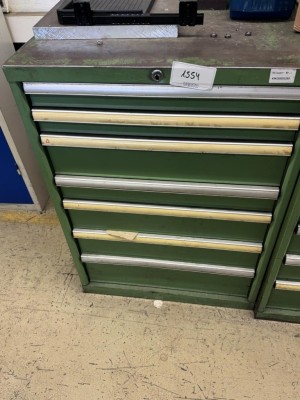 1 Metallwerkzeugschubladenschrank, 8-zugig